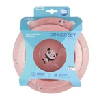 Canpol babies, set of dishes 2 elements, EXOTIC ANIMALS, pink, 1 piece.