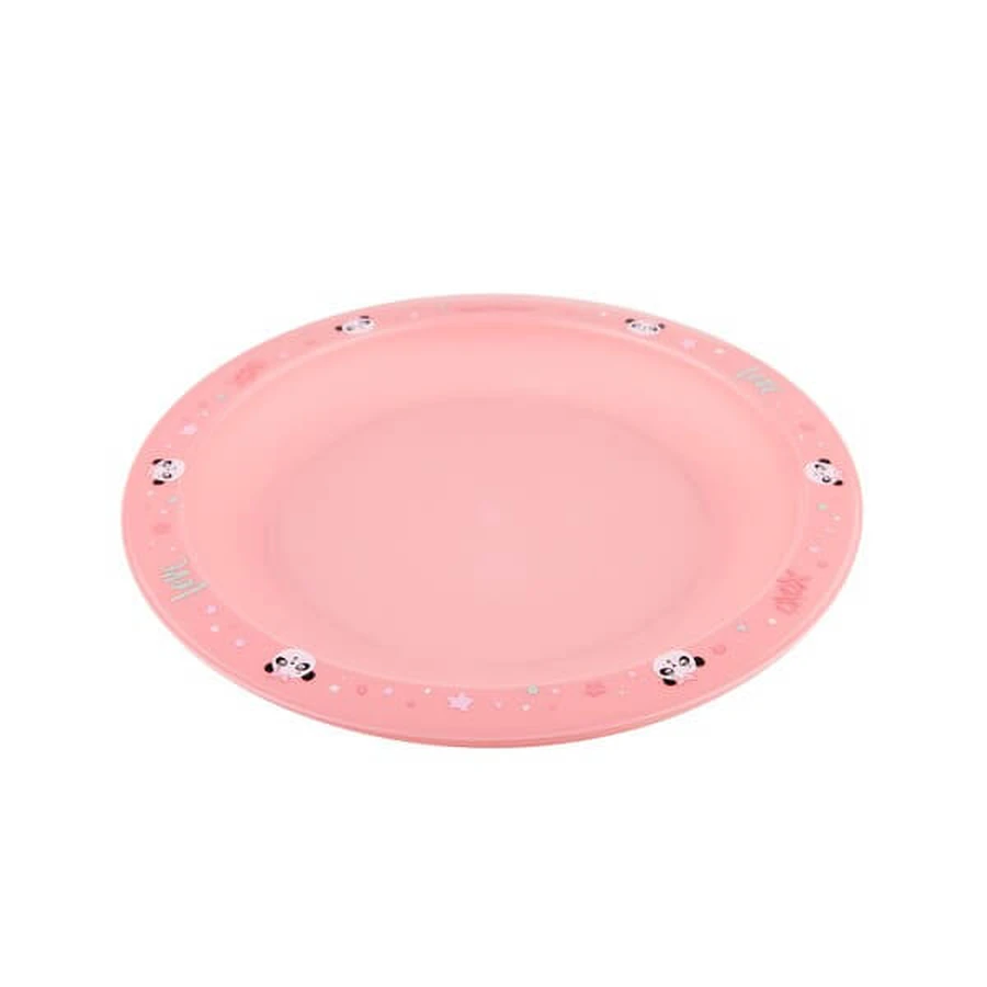 Canpol babies, set of dishes 2 elements, EXOTIC ANIMALS, pink, 1 piece.