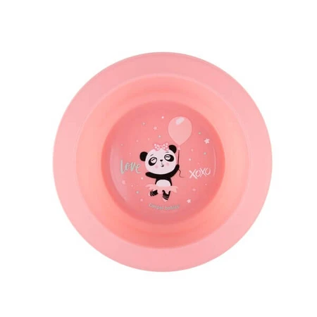 Canpol babies, set of dishes 2 elements, EXOTIC ANIMALS, pink, 1 piece.