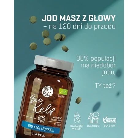 Diet-Food, Bio Kelp, comprimidos, 120 uds.