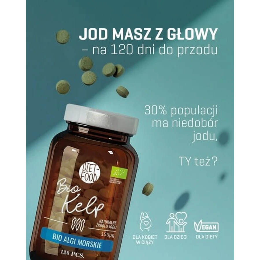 Diet-Food, Bio Kelp, comprimidos, 120 uds.
