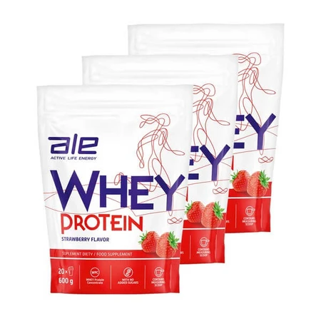 Set of 3x ALE Whey Protein Strawberry Flavor