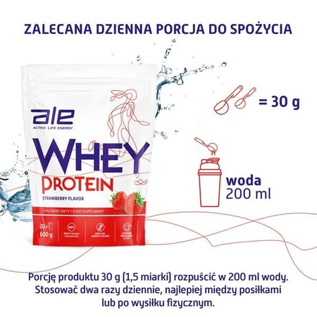 Set of 3x ALE Whey Protein Strawberry Flavor