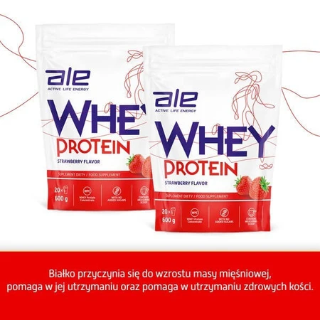 Set of 3x ALE Whey Protein Strawberry Flavor
