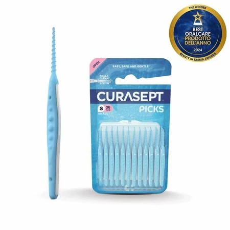 Curasept Picks Small, palillos de silicona, 36 uds.