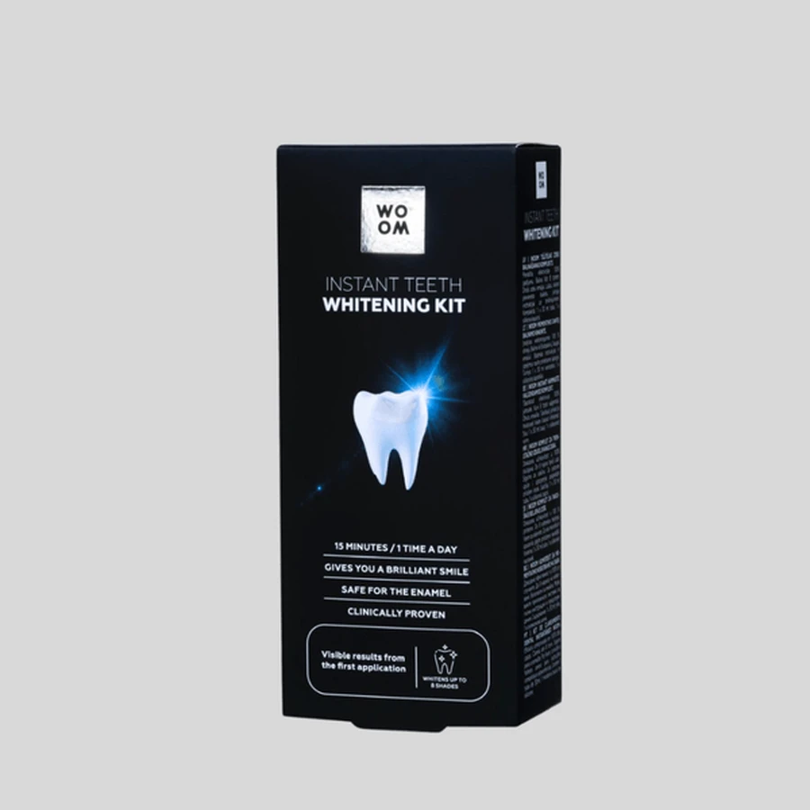 Woom, Teeth whitening kit, 30 ml + 1x silicone cap on teeth