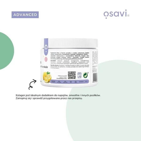 Osavi Collageen Haar, Huid en Nagels, poeder, citroensmaak, 150 g