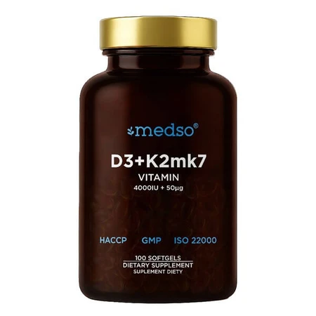 Medso D3 + K2 MK7, Weichkapseln, 100 Stück.