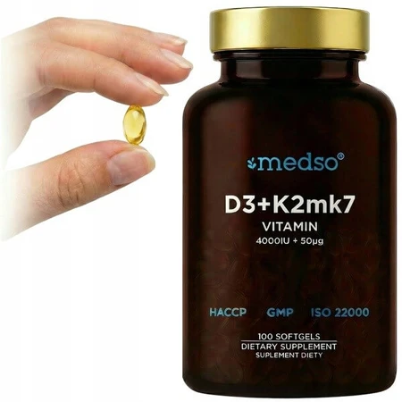 Medso D3 + K2 MK7, Weichkapseln, 100 Stück.