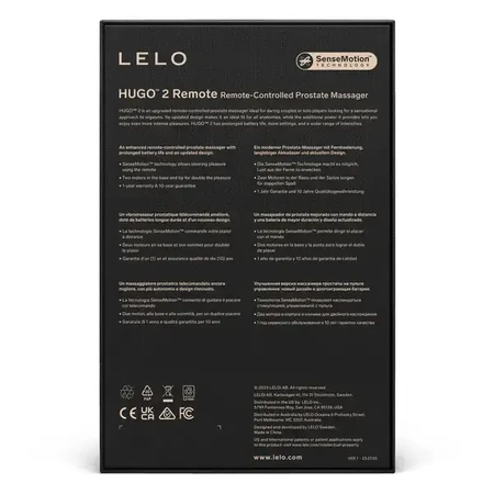 Lelo Hugo 2 Remote Green, masajeador de próstata con mando a distancia, 1 ud.