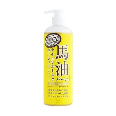Loshi Moist Oil Natural Milk Lotion, moisturizing body milk with horse oil, 485 ml