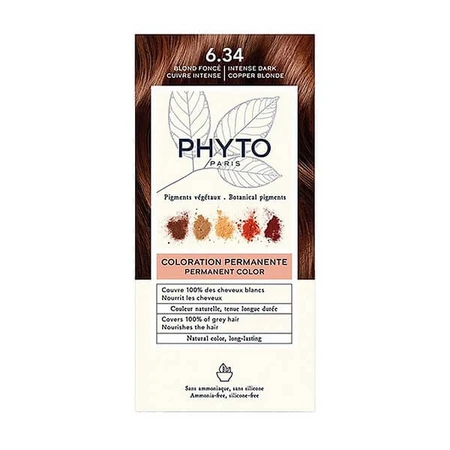 Phyto Color, farba do włosów, 6.34 ciemny miedziany blond, 1 opakowanie: ceny i cechy