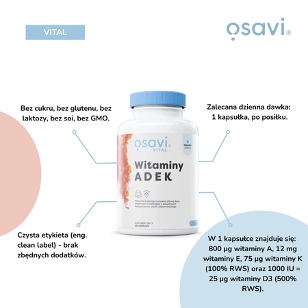 Osavi Vitaminen ADEK, zachte capsules, 90 st.