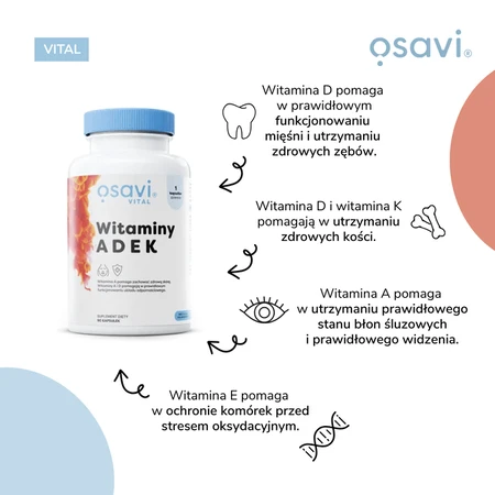 Osavi Vitaminen ADEK, zachte capsules, 90 st.