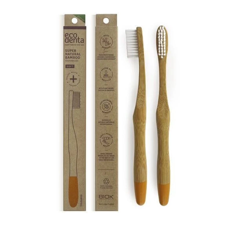 Ecodenta, brosse à dents en bambou, souple, 1 pc.