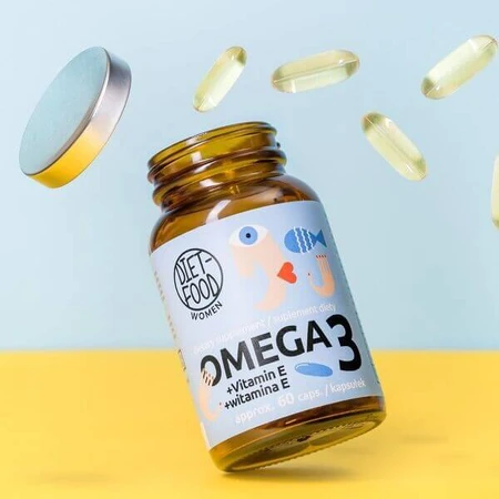 Diet-Food Women Omega 3 + vitamina E, cápsulas, 60 uds.