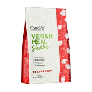 OstroVit Vegan Meal Shake, powder, strawberry flavor, 1000 g
