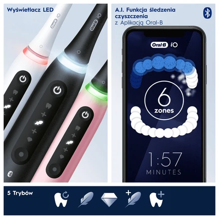 Oral-B iO 5, cepillo eléctrico, Blush Pink, 1 ud.