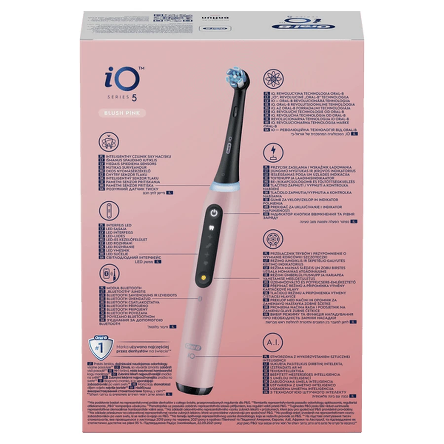 Oral-B iO 5, cepillo eléctrico, Blush Pink, 1 ud.