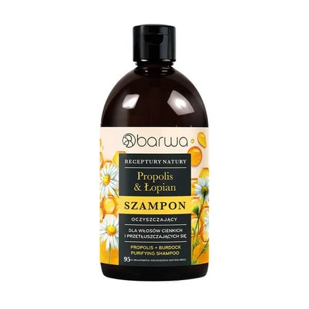 Barwa Nature's Recipes, shampooing nettoyant, Propolis & ; Bardane, 380 ml