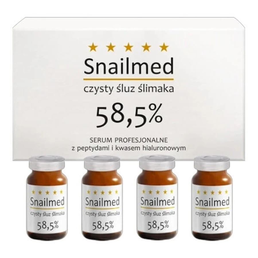 Snailmed, professionelles Serum mit Peptiden und Hyaluronsäure, 8 ml x 4 Ampullen