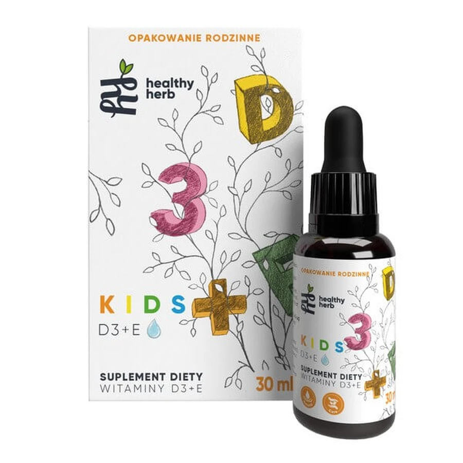 Healthy Herb Kids D3 + E, drops, 30 ml