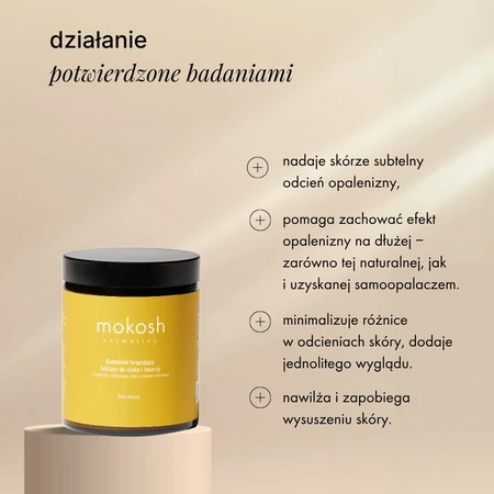 Mokosh, subtle bronzing body and face lotion, passion fruit, 180 ml