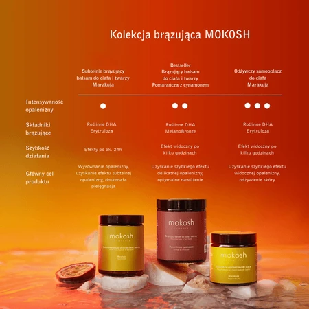 Mokosh, subtle bronzing body and face lotion, passion fruit, 180 ml