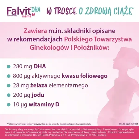 Falvit Mama 2 DHA, Kapseln, 30 Stück.