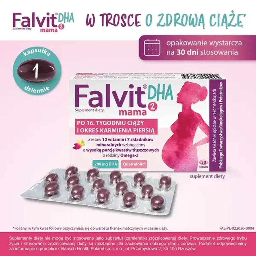 Falvit Mama 2 DHA, Kapseln, 30 Stück.