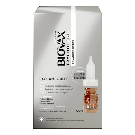 L'biotica Biovax Trychologic Advanced Detox, ontgiftende haarbehandeling, 7 x 5 ml