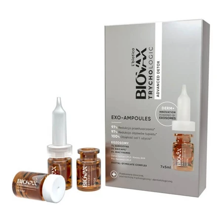 L'biotica Biovax Trychologic Advanced Detox, ontgiftende haarbehandeling, 7 x 5 ml