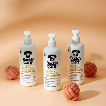 Buddycare, hondenconditioner, vanille en sheaboter, 500 ml