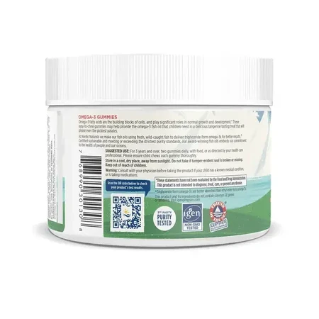 Nordic Omega-3 Gummies, 82mg Tangerine Treats, jelly beans, 60 pcs.