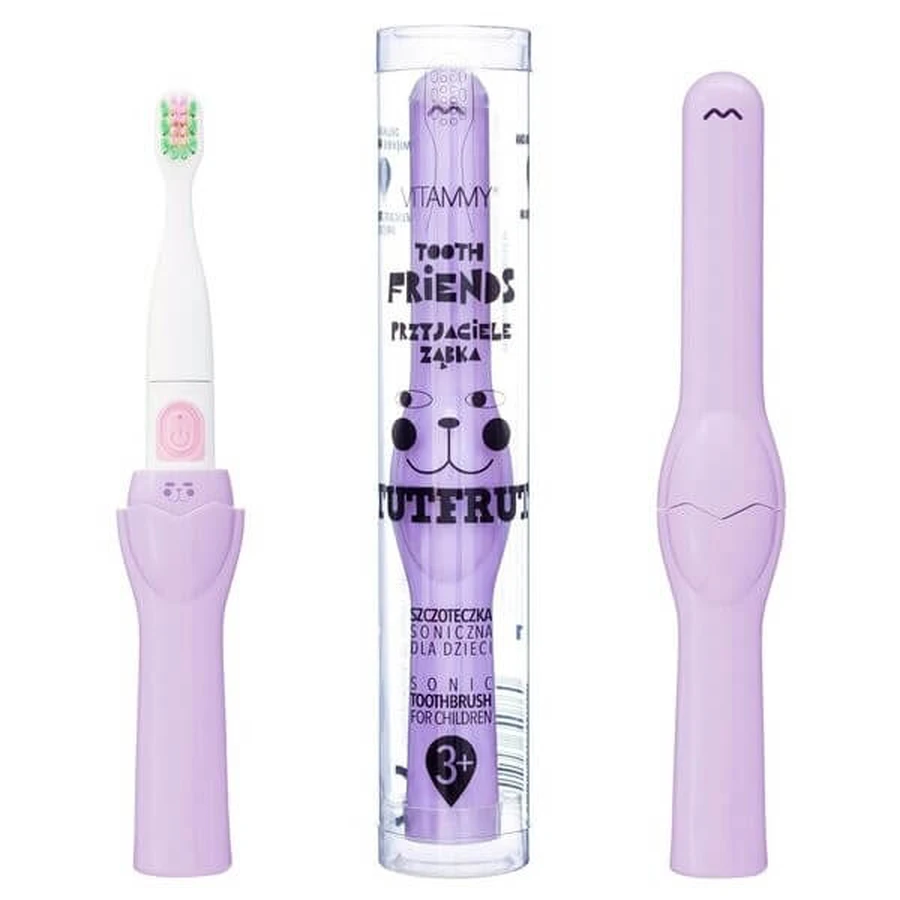 Vitammy Friends, spazzolino sonico per bambini, viola, 36 m+, 1 pz.