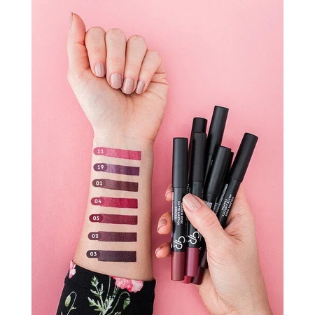 Golden Rose Matte Crayon Lipstick, barra de labios mate en lápiz, 28, 3,5 g