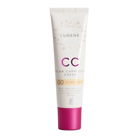 Lumene CC Color Correcting Cream, korrigierende CC-Creme SPF 20, 00 Ultra Light (W), 30 ml.