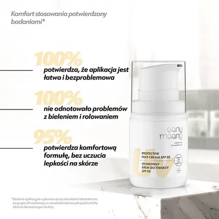 Eeny Meeny, protective UVA UVB SPF50 face cream, without pigment, 50 ml