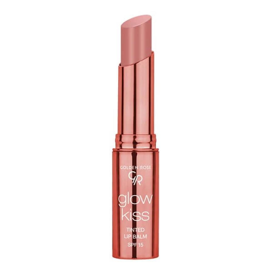 Baume à lèvres teinté Golden Rose Glow Kiss, baume à lèvres colorant, 01 Vanille, 3 g