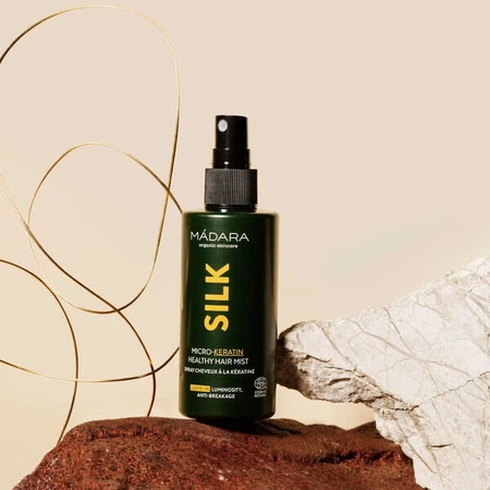 Madara Silk Micro-Keratin Healthy Hair Mist, nevel voor droog, beschadigd en breekbaar haar, 90 ml