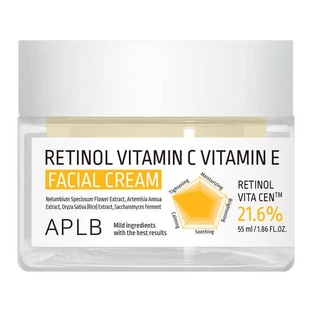 APLB Retinol Vitamine C Vitamine E Gezichtscrème, anti-verouderingscrème met retinol en vitamine C en E, 55 ml