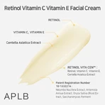 APLB Retinol Vitamine C Vitamine E Gezichtscrème, anti-verouderingscrème met retinol en vitamine C en E, 55 ml