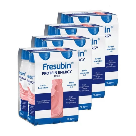 Fresubin Protein Energy Drink, vloeibare drank met aardbeiensmaak, 16x200 ml