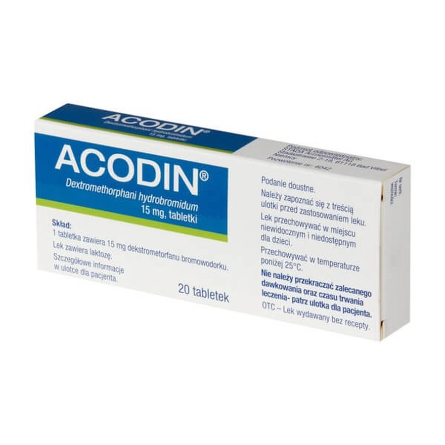 Acodin, 15 mg, tablets, 20 pcs.