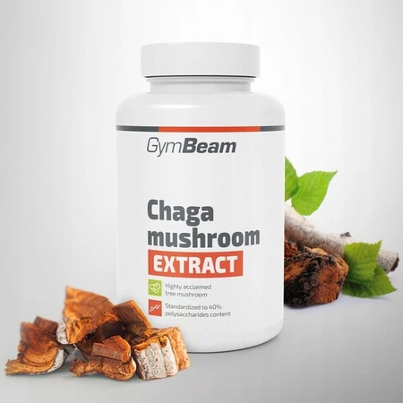 GymBeam Champignon Chaga extract, capsules, 90 st.