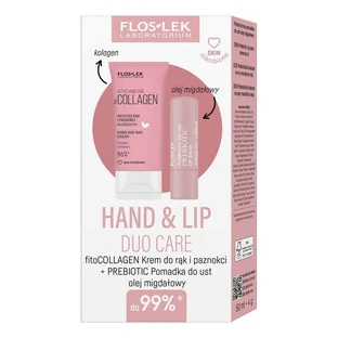 Flos-lek Set Hand &amp ; Lip Duo Care Collagen, crème pour les mains, 50 ml + rouge à lèvres, 4 g