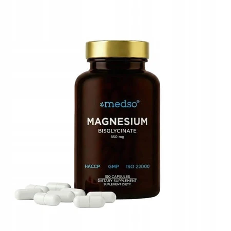 Medso Magnesium Bisglycinate (magnesium diglycinate), hard capsules, 100 pcs.