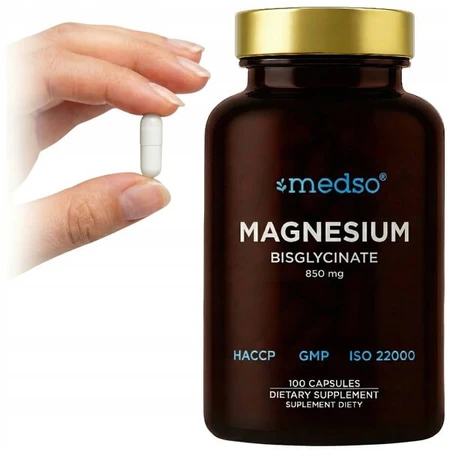 Medso Magnesium Bisglycinate (magnesium diglycinate), hard capsules, 100 pcs.