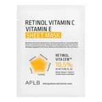 APLB Retinol Vitamin C Vitamin E Sheet Mask, masque facial en feuilles au rétinol et aux vitamines C et E, 25 ml