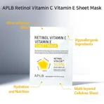 APLB Retinol Vitamin C Vitamin E Sheet Mask, masque facial en feuilles au rétinol et aux vitamines C et E, 25 ml